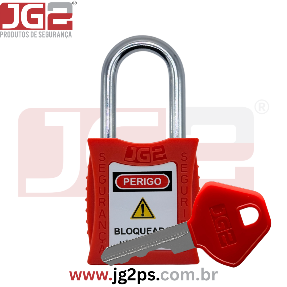 Cadeado de Bloqueio com Haste em Aço Cromado Ø6,3 mm x 38 mm (1.1/2")