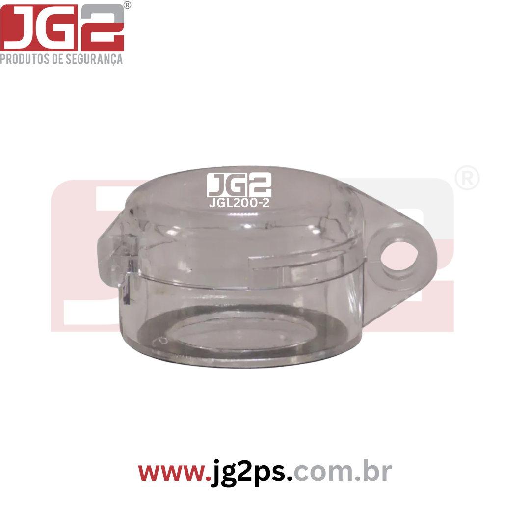 Dispositivo de Bloqueio para Botões e Chaves Seletoras Ø30mm em Acrílico Transparente JGL200-2