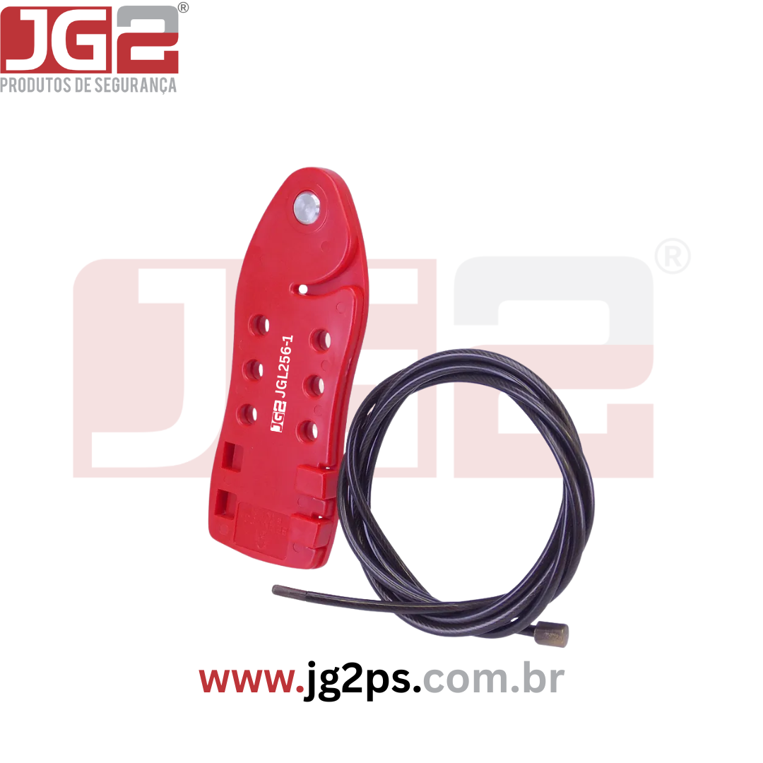 Dispositivo de Bloqueio Multiuso com 6 Furos e Cabo de Aço Ajustável Ø4 mm x 1,8 m JGL256-1