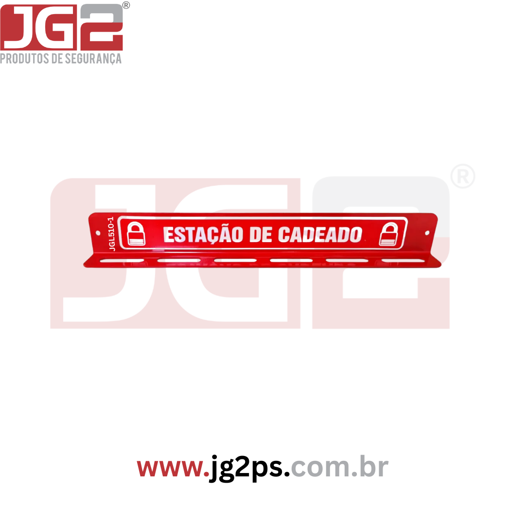 Estação de Parede para 24 Cadeados 405x80mm em Aço JGL510-1