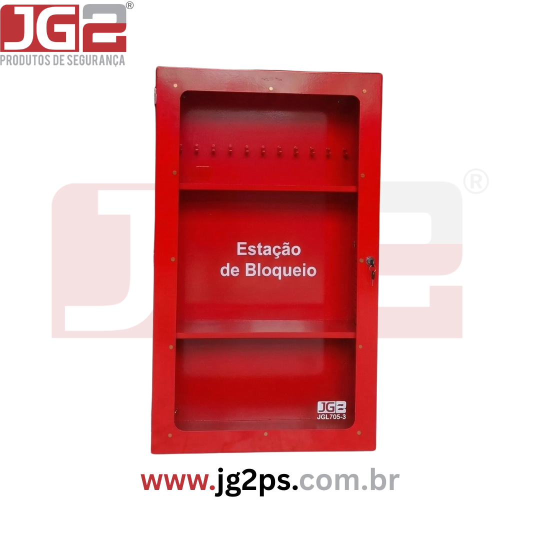 Estação de Bloqueio (XG) 1000 x 690 x 200 mm com 2 Prateleiras em Aço JGL705-3